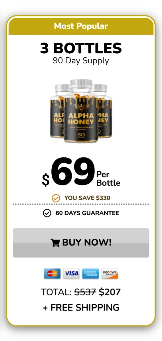 Alpha Honey™ 3 bottles pricing